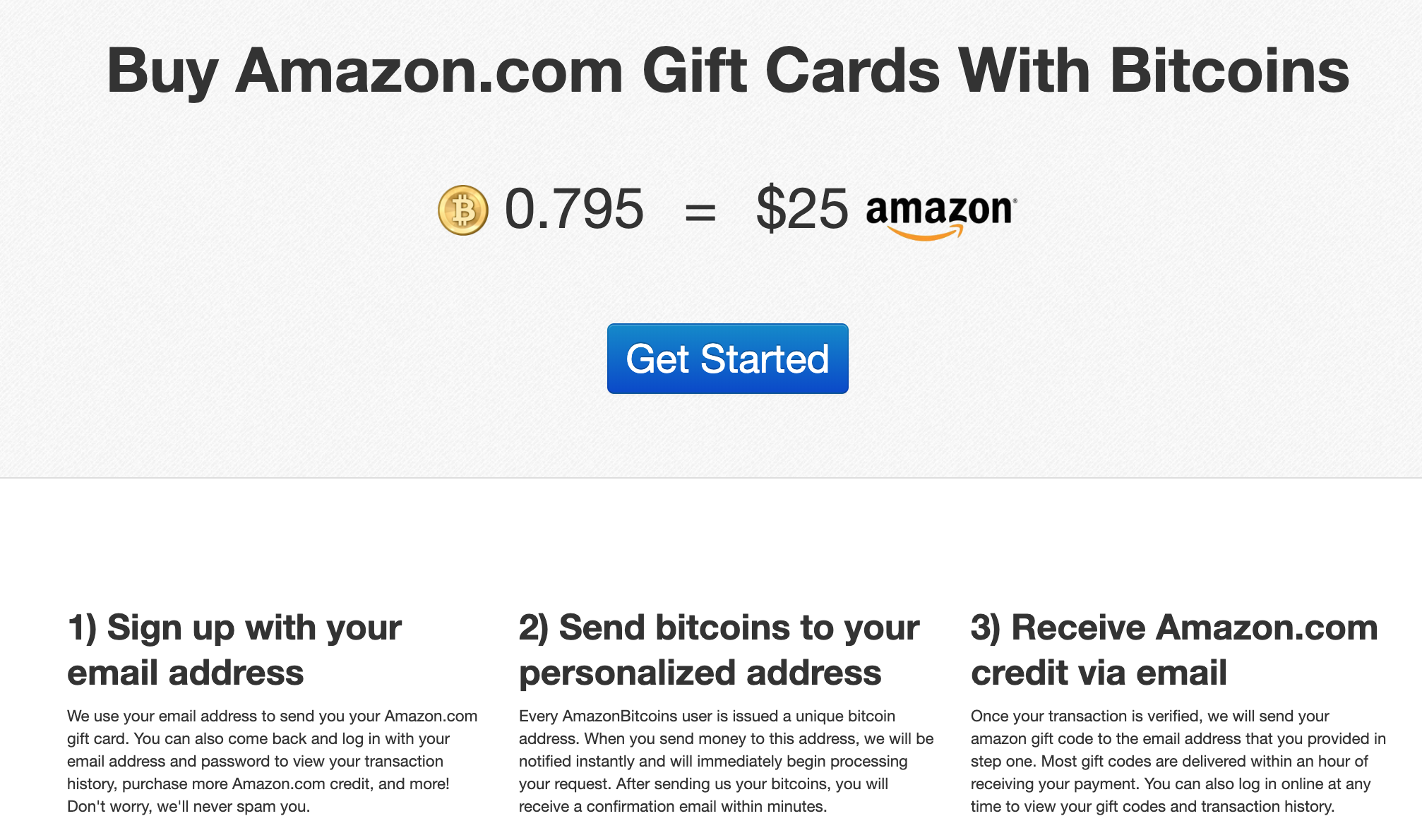 Amazon bitcoins